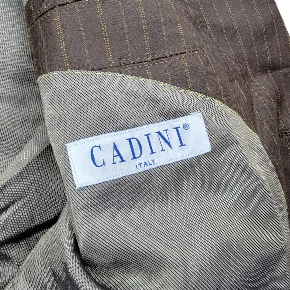 Valentino Wool Blazer Brown Striped From Cadini Italy Size 44R